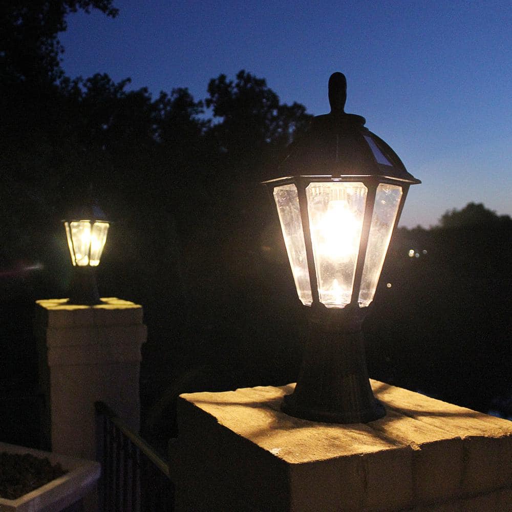 Polaris Black Solar LED Outdoor Post Light with Multiple Mounting Options