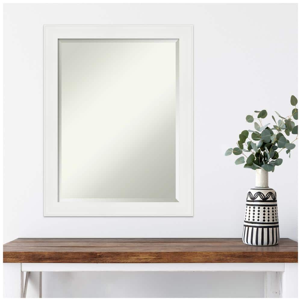 Vanity White 21.5" x 27.5" Rectangular Wall Mirror