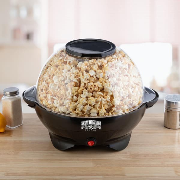 GREAT NORTHERN 4.5 oz Black 800 Watt Electric Pop and Stir Popcorn Machine 83 DT6178 B The Home Depot