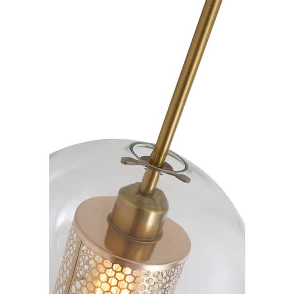 Depot CEL-G681LD Fixtures 1-Light Single With aiwen Pendant Light Light The Globe Hanging Shade Glass - Gold Home