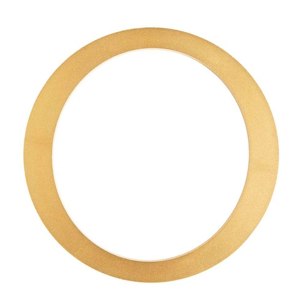 Everbilt 8 in. Brushed Brass Aluminum Floating or Flat Modern House Number 0