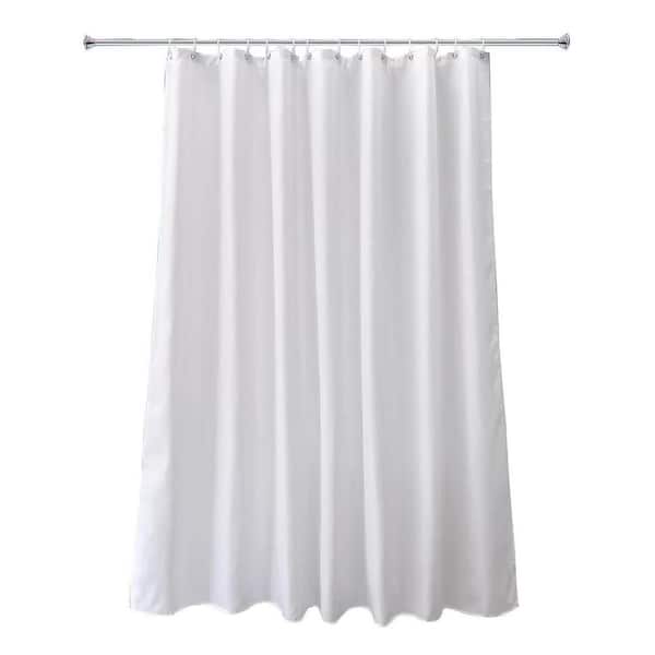 BenchMate 71x72 Split Shower Curtain for Bath Transfer Benches in Chamonix White with Quick-Attach System Polyester