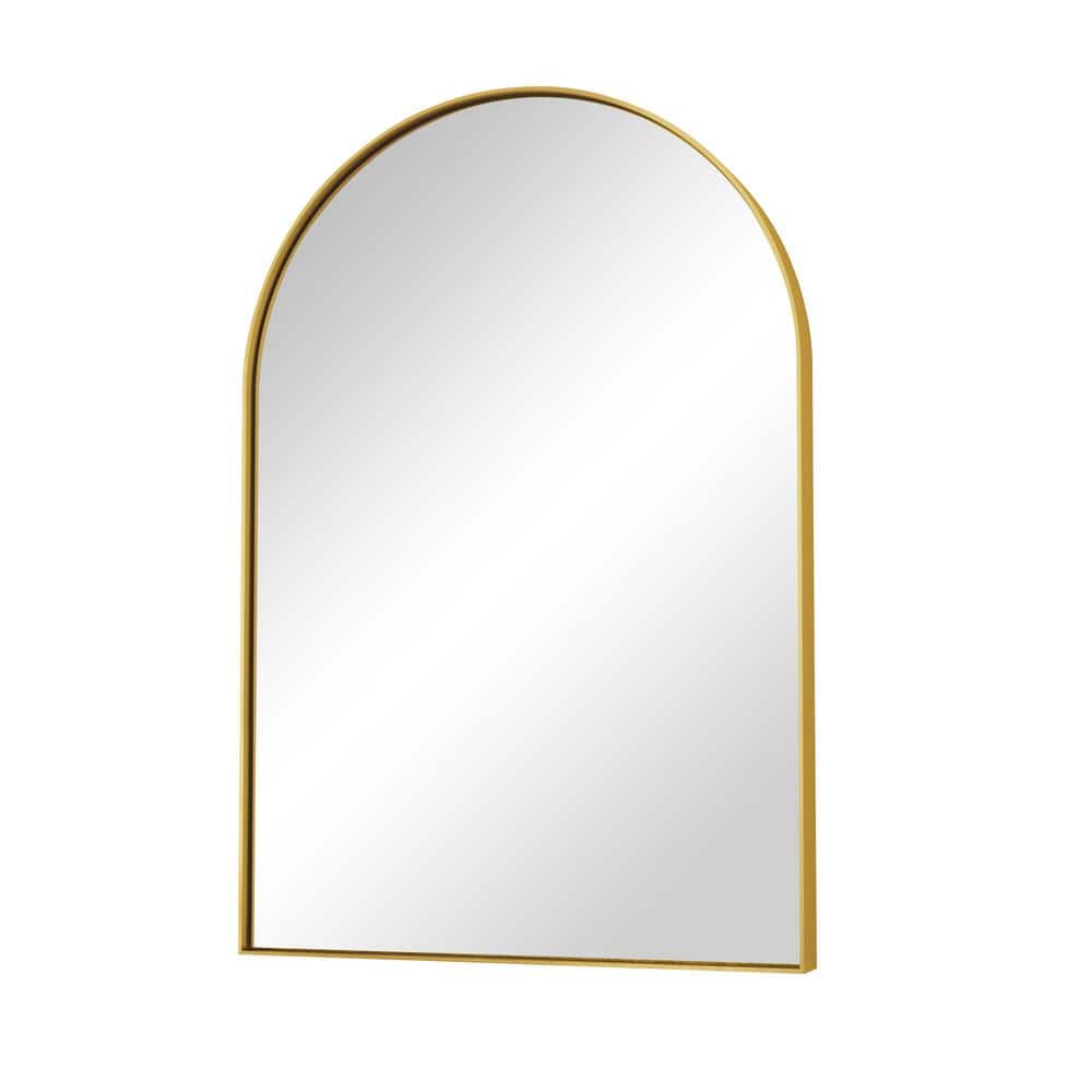 TETOTE 24 in. W x 36 in. H Arched Framed Decorative Wall Mounted