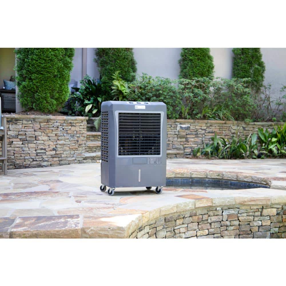 Hessaire Gray Portable 950 Sq Ft Evaporative Cooler with 3-Speed Settings