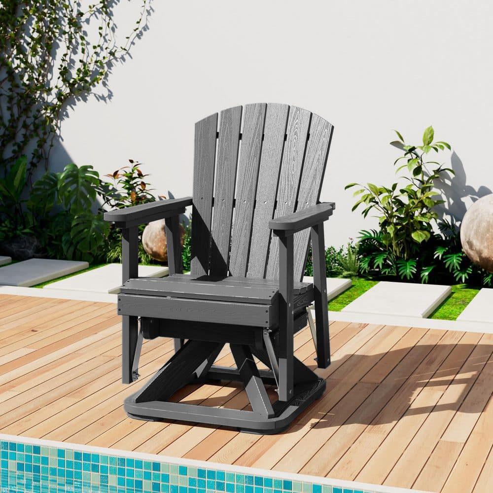 JEAREY Plastic HDPE Resin Rocking Glider Chair Adirondack Swivel