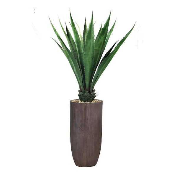 VINTAGE HOME 65.25 in. Artificial Agave, Indoor/Outdoor in Resin Planter