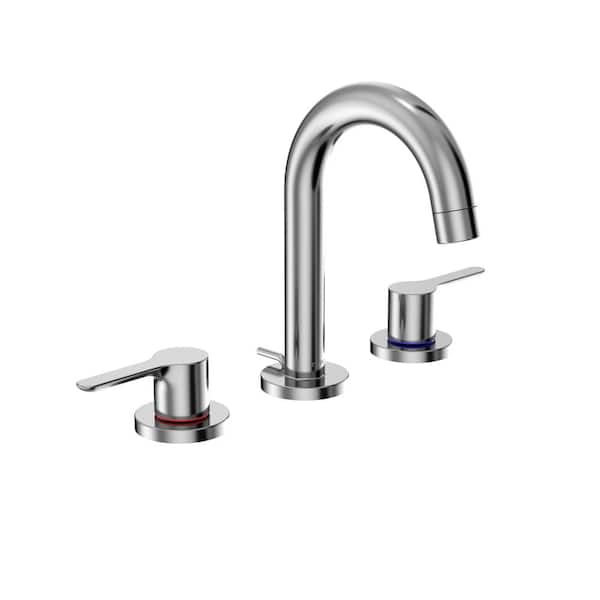 TOTO LB Series Two Handle Widespread 1.2 GPM Bathroom Sink Faucet with Drain Assembly, Polished Chrome