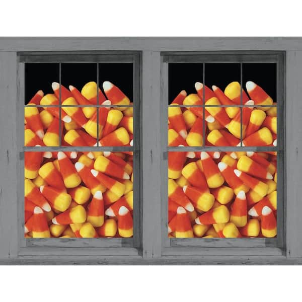 Halloween 60 in. Backlit Candy Corn Galore Window Poster (Assorted Styles - 3)