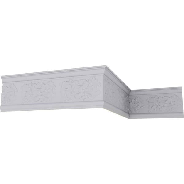 SAMPLE - 2-1/4 in. x 12 in. x 7 in. Polyurethane Valletta Crown Moulding