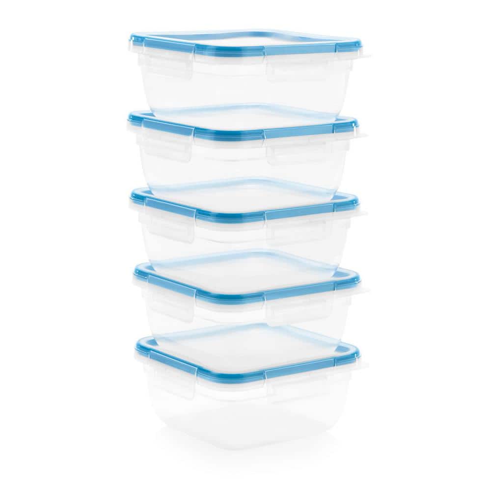 20-Piece Green Plastic Food Storage Container Set with Lockable Lids