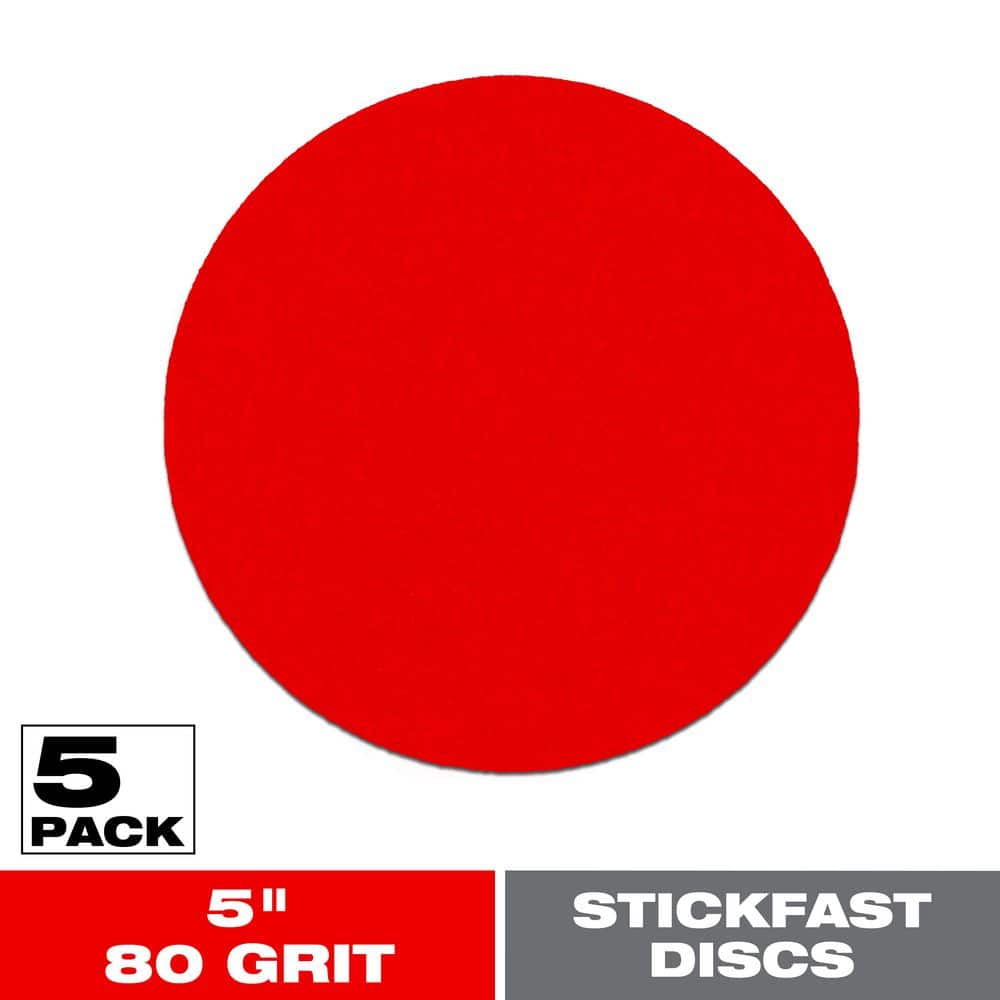 5 in. 80-Grit Random Orbital Sanding Disc with StickFast Backing (5-Pack) price history on PriceWatchPro
