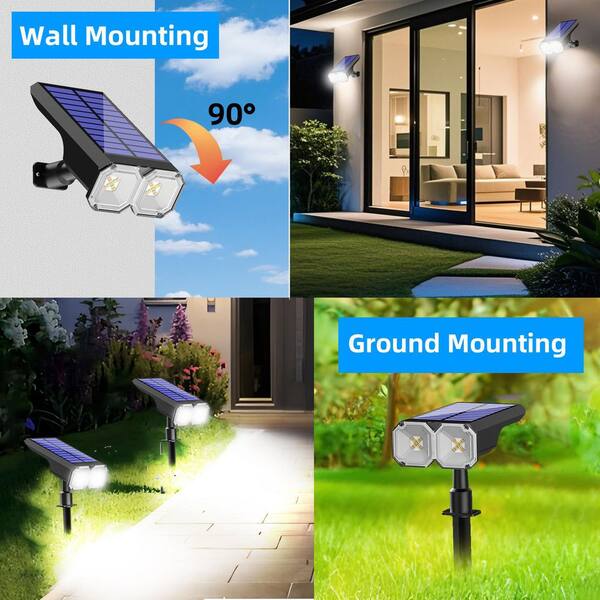 6000LM Solar Security Wall Light 4-Pack - Motion Sensor Remote Control