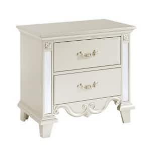 Xeni Gold 2 Drawer 18 in. W Nightstand