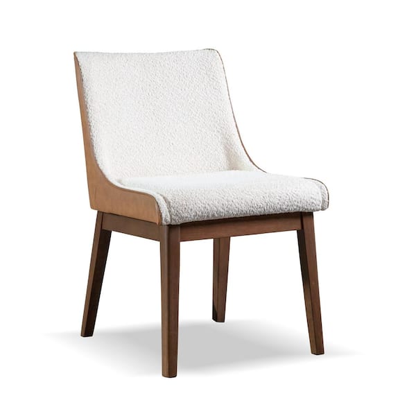 Furniture of America Forest Wisp Modern Walnut Boucle Fabric Dining ...