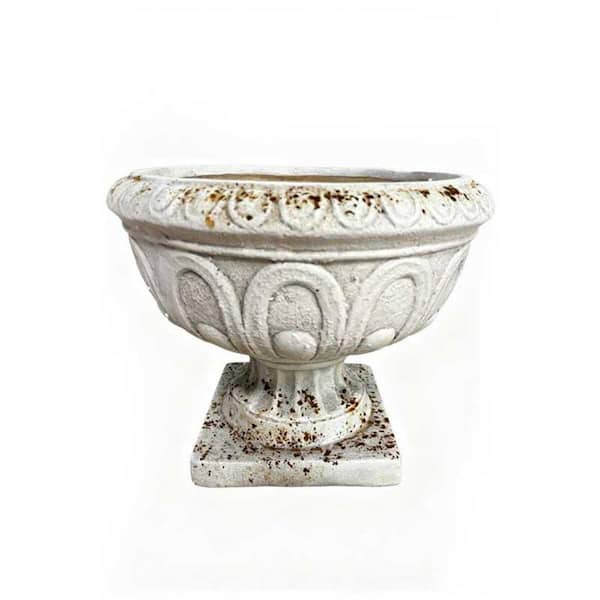 Piper 17.71 in. W x 14.5 in. H Rust MGO Concrete Round Indoor/Outdoor Urn Planter