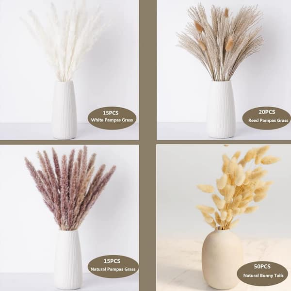 Natural Dried Pampas Grass Bouquet, Dried Flowers for Fall Decor, Boho Home Decor, Wedding, Baby Shower Decorations