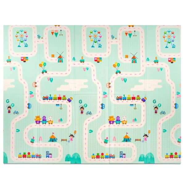 Sorbus Baby Play Mat, Foam Mats for Floor with Travel Bag Waterproof Foldable Mats -78" x 70" x 0.4