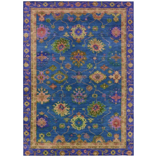 Chantille Machine Washable Indoor/Outdoor Abstract ACN2046 Blue 8 ft. x 10 ft. Area Rug