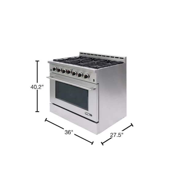 NXR 36 Professional Style Liquid Propane Range w/ Convection Oven