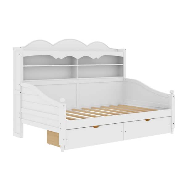 Harper & Bright Designs Retro Style White Twin Size Daybed with