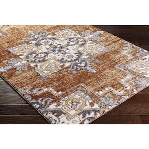 Monet 2 ft. x 3 ft. Orange/Cream Oriental Indoor Area Rug