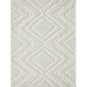 Vemoa Armeley Cream 7 ft. 10 in. x 9 ft. 10 in. Geometric Polyester Area Rug