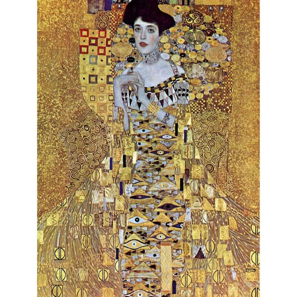 RED LANTERN 31.5 in. x 23.5 in. "The Woman in Gold by Klimt " Wall Art