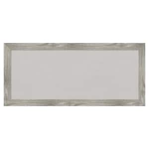 Dove Greywash Square Framed Grey Corkboard 33 in. x 15 in Bulletin Board Memo Board