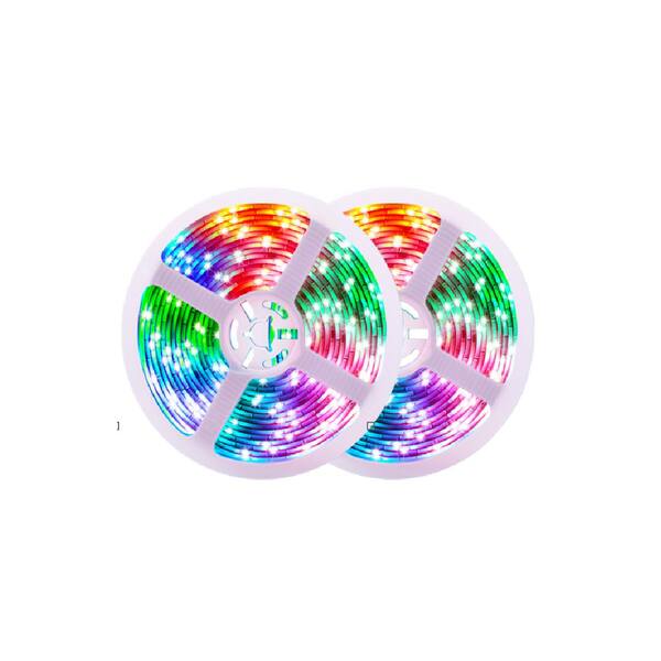 Karl home 32 ft. RGB 24 Keys 300-Lights Colorful LED String Light with Wifi Remote Control