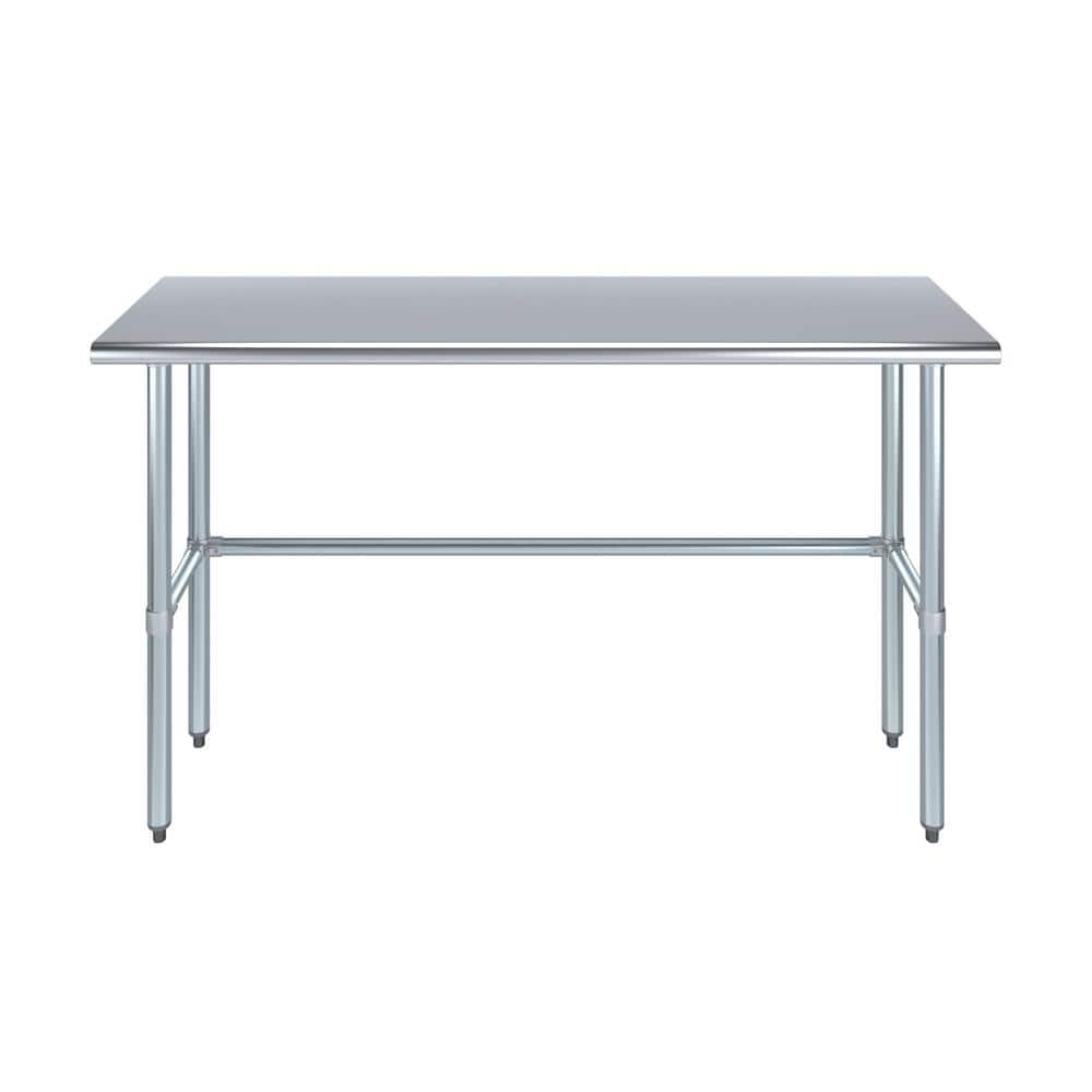 60" Stainless Steel Open Base Utility Work Table