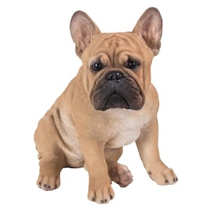 French Bull Dog Squatting Garden Statue