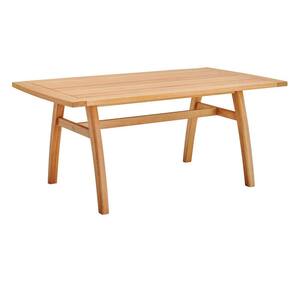 Orlean 57 in. Eucalyptus Wood Outdoor Dining Table in Natural