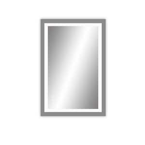 36 in. W x 24 in. H LED Rectangle Frameless White Mirror for Bathroom