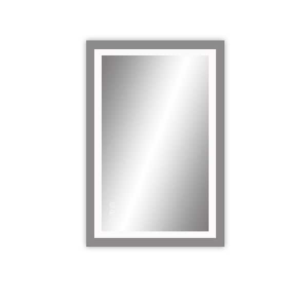 Tenleaf 36 in. W x 24 in. H LED Rectangle Frameless White Mirror for Bathroom