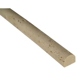 Chairo Pencil Molding 0.75 in. x 12 in. Honed Engineered Stone Marble Wall Tile (20 lin. ft./Case)