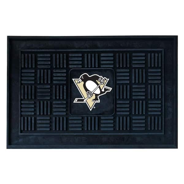 FANMATS NHL Pittsburgh Penguins Black 1 ft. 7 in. x 2 ft. 6 in. Indoor/Outdoor Vinyl Door Mat
