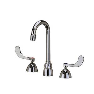 8 in. Widespread 2-Handle Blade Bathroom Faucet in Chrome