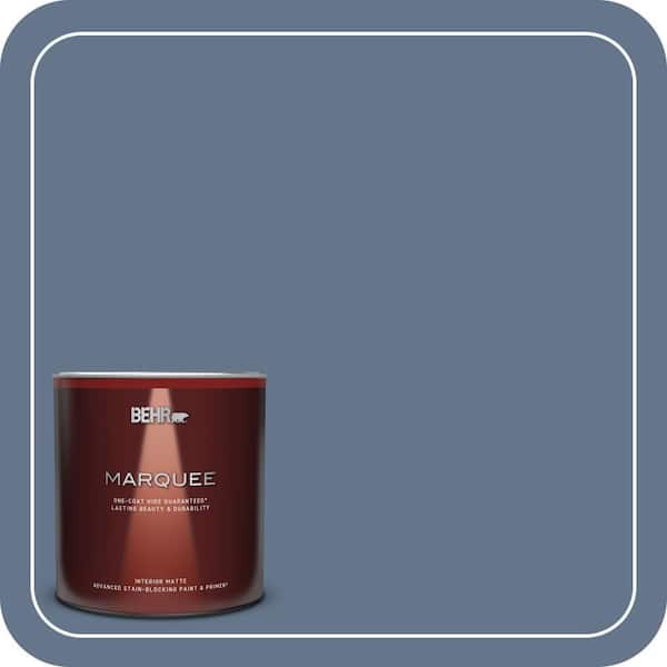 BEHR MARQUEE 1 qt. #BXC-75 Saltbox Blue Matte Interior Paint & Primer