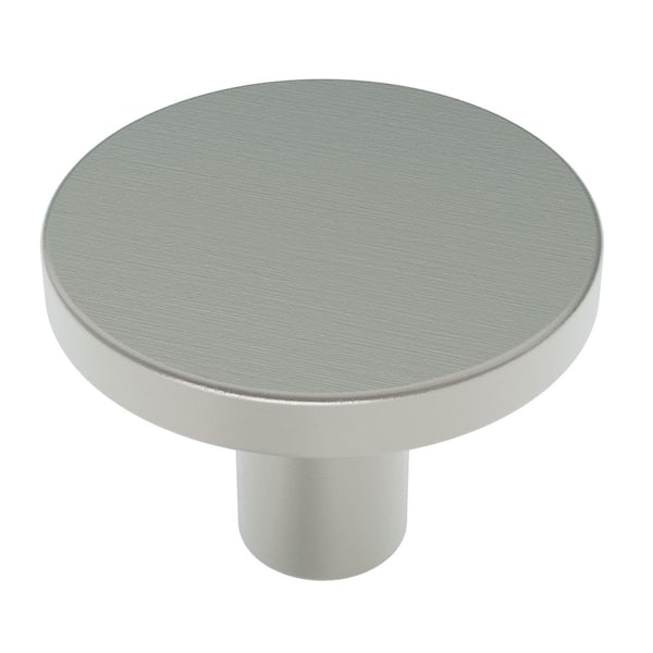 Hollis 1-3/16 in. (30 mm.) Modern Brushed Nickel Round Cabinet Knobs (5-Pack)