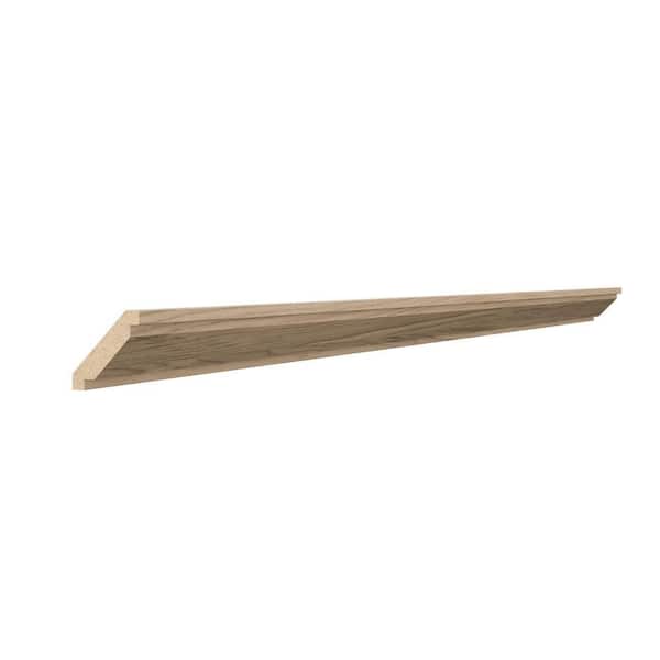 Hampton Bay Sinclair 91.5 in. W x 0.5 in. D x 2.5 in. H Shaker Crown Molding in Shaker Light Oak