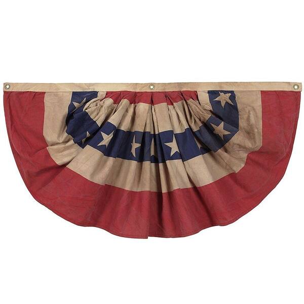 Valley Forge Flag Antiqued 1.5 ft. x 3 ft. Cotton Pleated Mini-Fan Flag