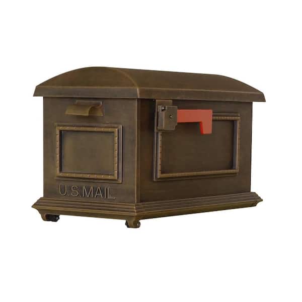 SPECIAL LITE PRODUCTS Traditional Copper Post Mount Mailbox