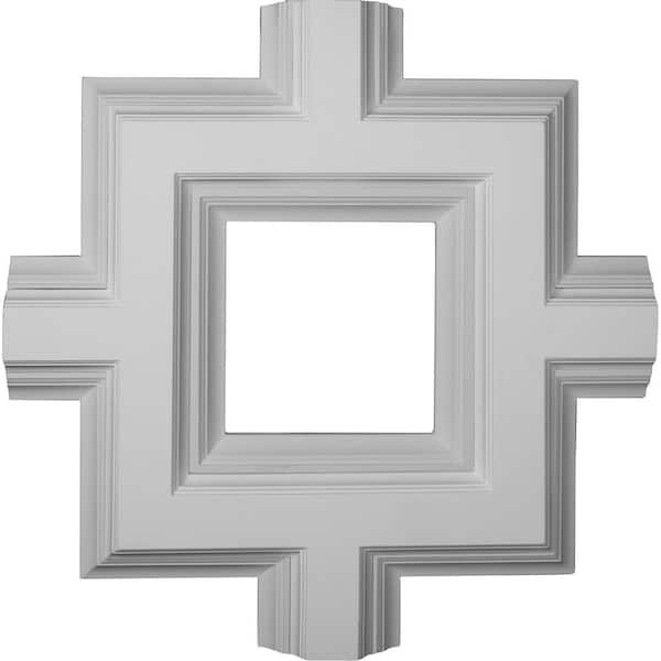 Ekena Millwork 36 in. Inner Square Intersection for 8 in. Deluxe Coffered Ceiling System