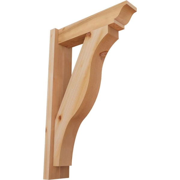 Ekena Millwork 6 in. x 32 in. x 20 in. Western Red Cedar Fuston Traditional Smooth Outlooker