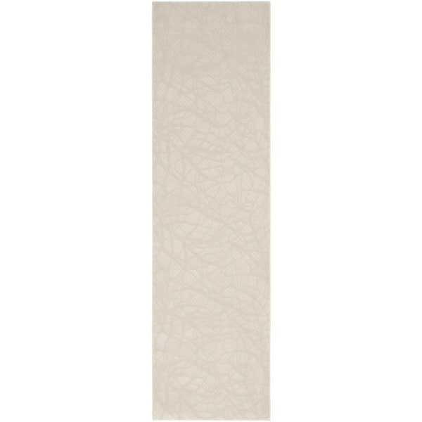 Desire Beige 2 ft. x 8 ft. Abstract Contemporary Runner Area Rug