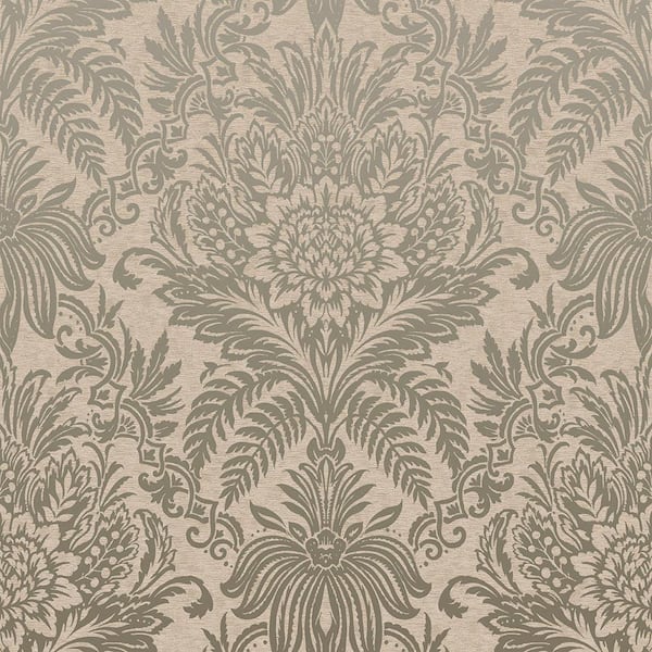Crown Signature Beige Damask Peelable Roll (Covers 56.4 sq. ft.)