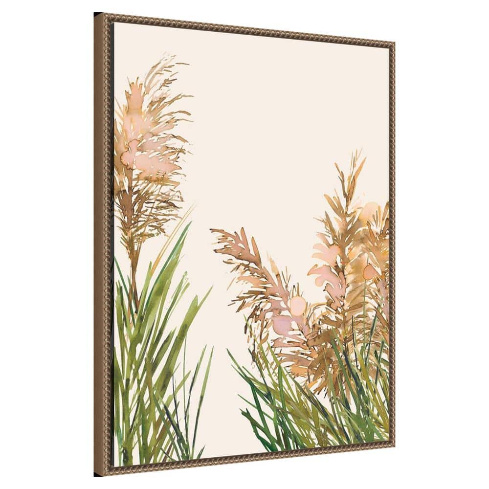 Botanic-Inspired Beaded Perimeter Framed Canvas Wall Art, 23 x 30