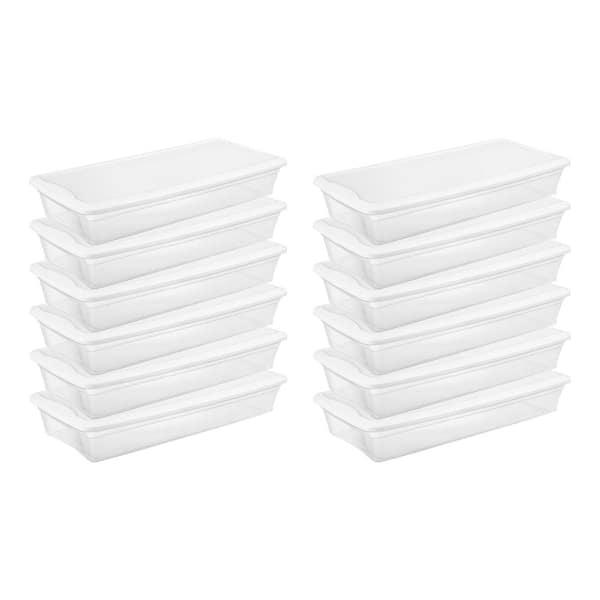 Sterilite 41 Qt. Under the Bed Latching Tote Storage Box (12-Pack)