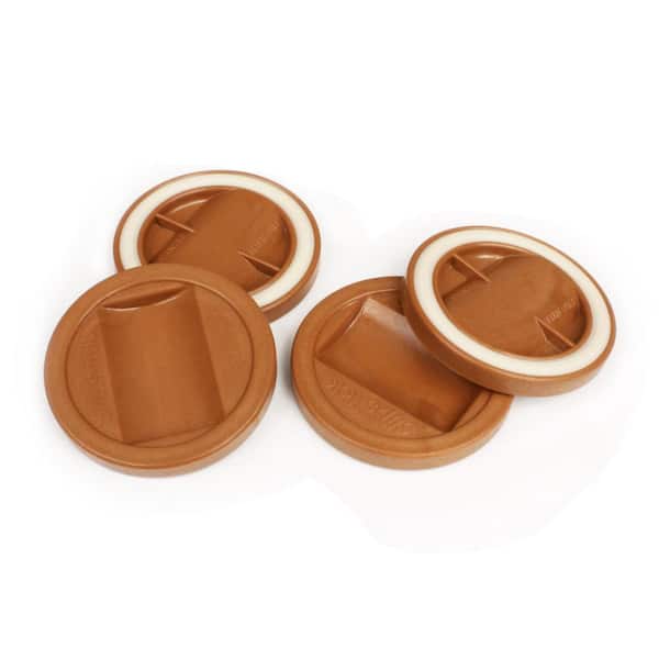 SlipStick 3-1/4 in. Caramel Color Bed Roller/Furniture Wheel Caster Cup Gripper Set of 4