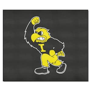 Iowa Hawkeyes Black 5 ft x 6 ft. Tailgater Area Rug